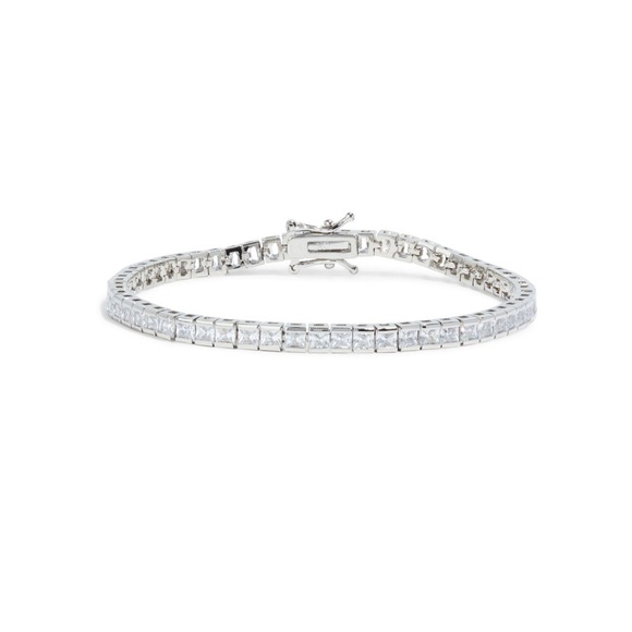 CZ BY KENNETH JAY LANE
Rhodium-plated crystal bracelet - Picture 1 of 3
